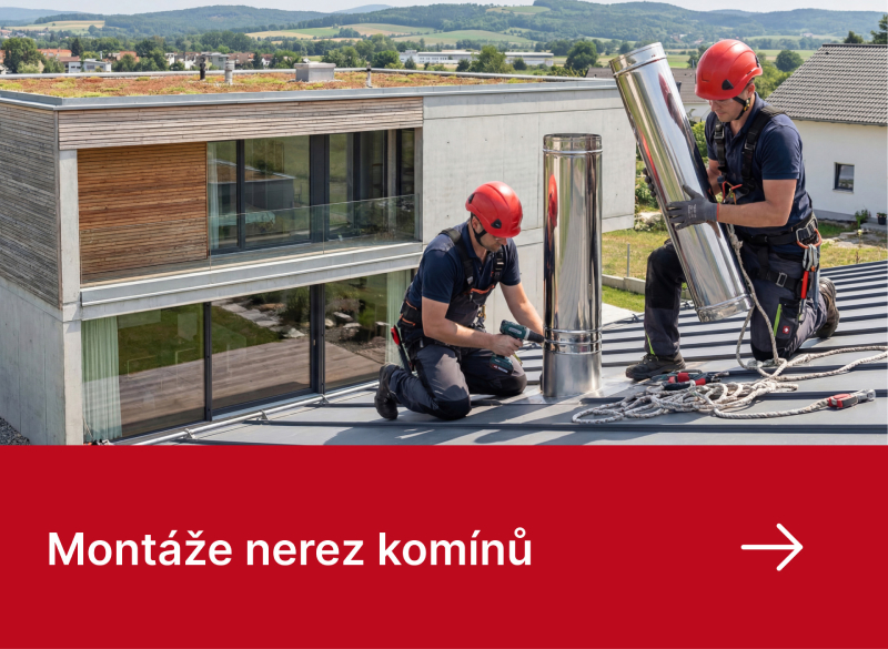 profesionální montáž nerez komínů