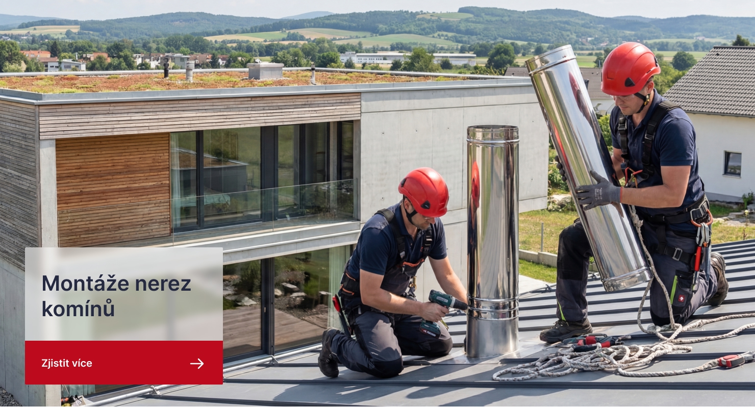 profesionální montáž nerez komínů